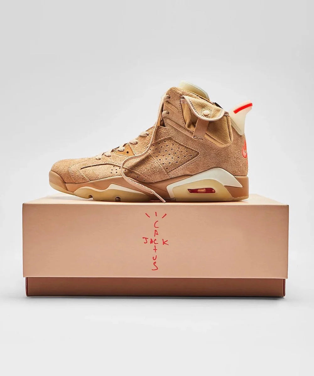 Air Jordan 6 x Travis Scott British Khaki ( Glows In Dark )
