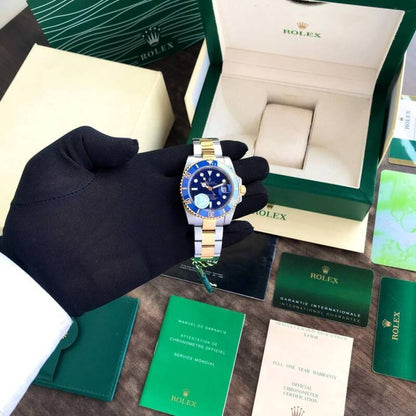 Rolex Submariner Two Tone Blue Dial