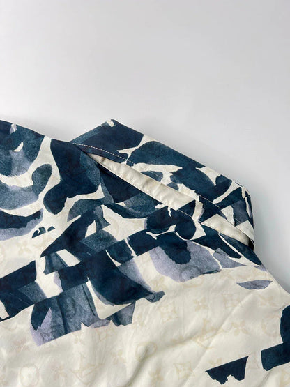 Hombre Louis Vuitton Camisa De Manga Larga Estampada En Algodón